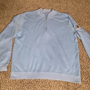 Fairway & Greene Pullover Mens XL Blue Pureformance 1/4 Zip Golf Nevillewood Vtg